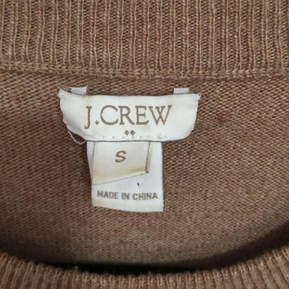 J. CREW embroidered camel wool sweater O4 - Picture 4 of 4